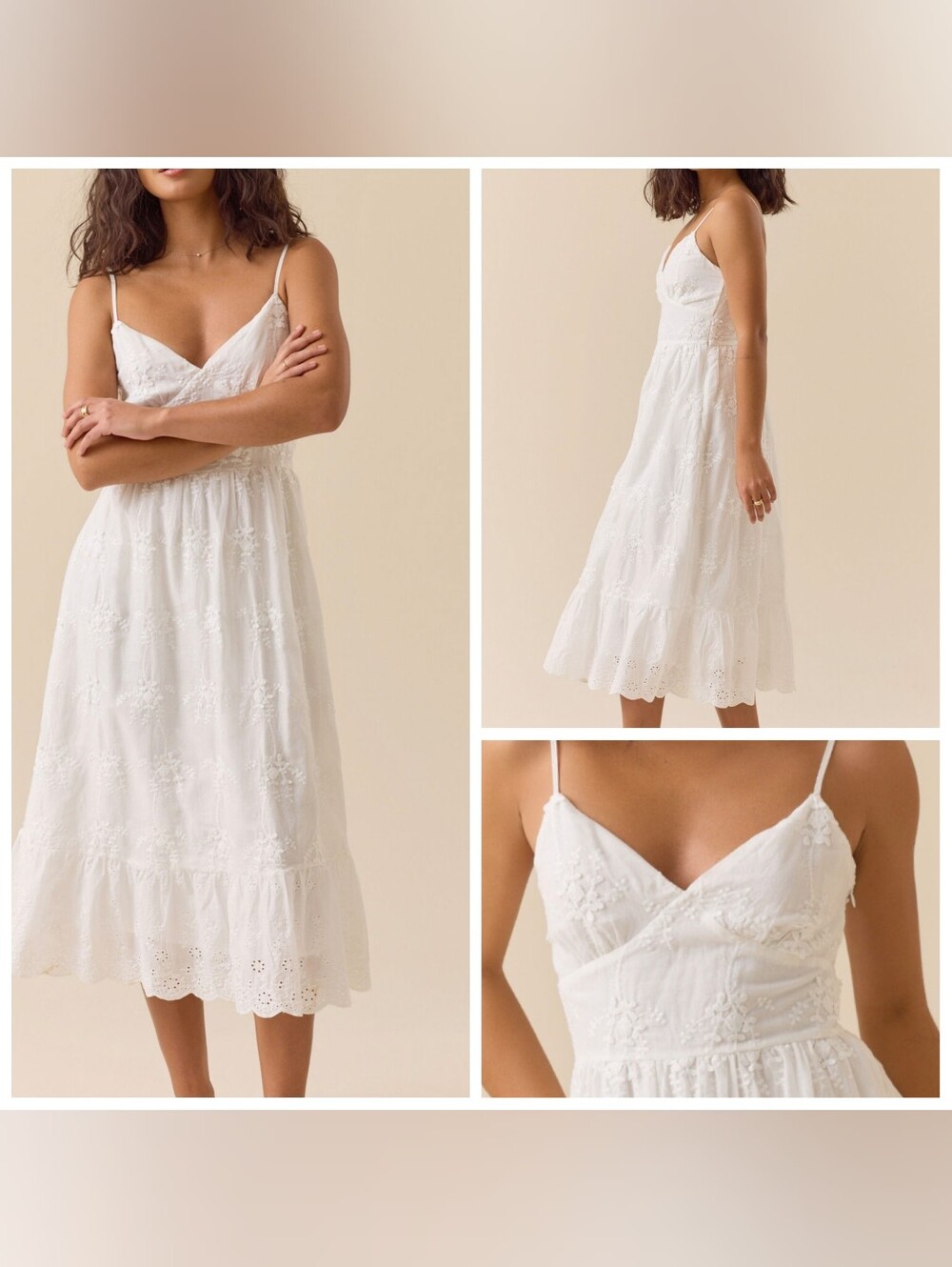 Altar'd State White Eyelet Romantic Dress